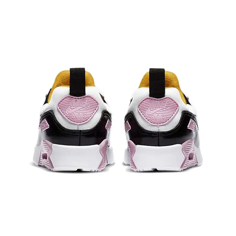 Scarpe da Corsa Basse con Velcro Nike Air Max 90 Sneakers per Bambini Nero Rosa 881924-022 26 miniatura 5