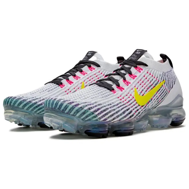 Scarpe da Corsa Nike Air VaporMax 3 Bianco Giallo Dinamico AJ6900-103 42 miniatura 4