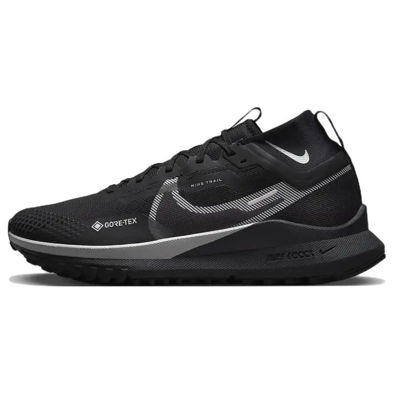 Scarpe da ginnastica Nike React Pegasus Trail 4 Gore Tex Nero Argento Riflettente DJ7926-001 45