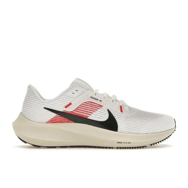 Scarpe da Ginnastica Unisex Nike Air Zoom Pegasus 40 Eliud Kipchoge Bianco Rosso Cile Latte di Cocco FJ0686-100