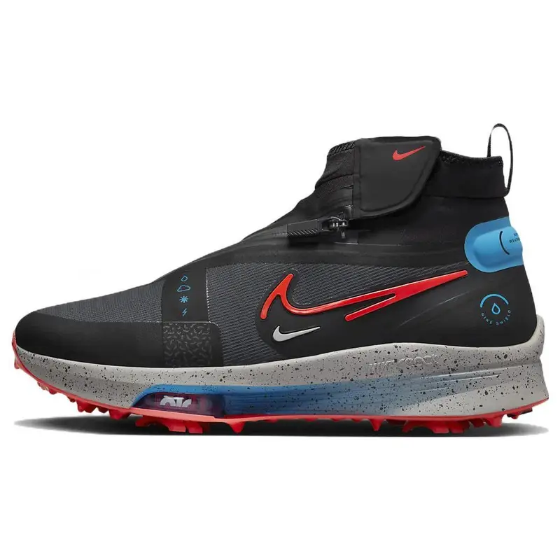 Scarpe da Golf da Uomo Nike Air Zoom Infinity Tour 2 Shield Larghe Antracite Crimson Brillante Nere Ciottolato DO8999-060 42 5