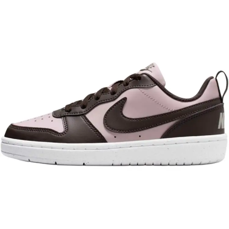 Scarpe da Skate Classiche Versatili Low Top Nike Court Borough Low Recraft per Bambini Sneaker per Bambini Nero Rosa DV5456-601 35 5