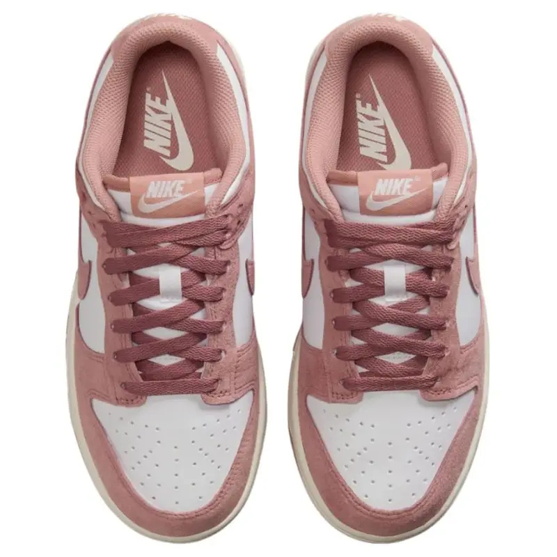 Scarpe da skateboard basse Nike Dunk antiscivolo resistenti all usura da donna bianco rosa IB4417-102 37 5 miniatura 4