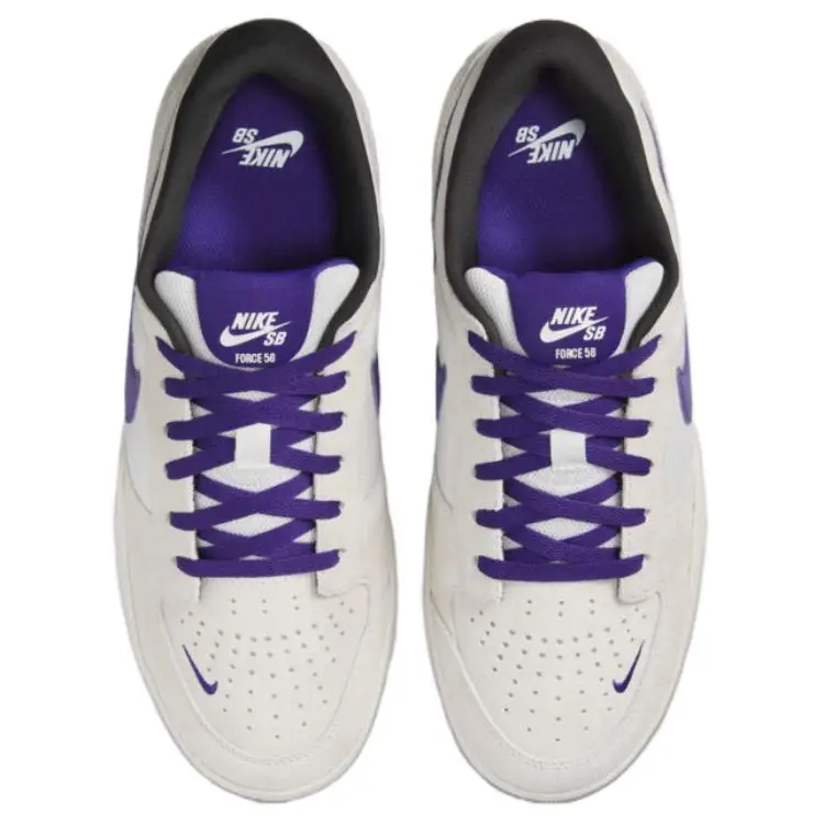 Scarpe da skateboard Nike Sb Force 58 Phantom Summit White Dark Smoke Grey Court Purple DV5477-006 45 miniatura 5