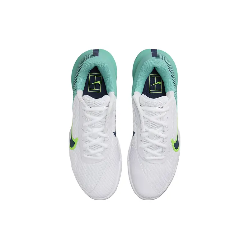Scarpe da Tennis NikeCourt Air Zoom Vapor Pro 2 HC Bianco Teal Lavato Uomo Sneakers Verde-Strike Blu Mezzanotte DR6191-103 41 miniatura 3