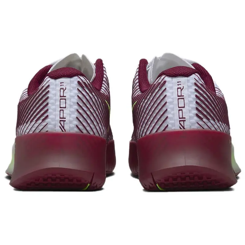 Scarpe da Uomo NikeCourt Air Zoom Vapor 11 HC Bianco Rosso Team Sneakers Lime-Blast DR6966-104 miniatura 3