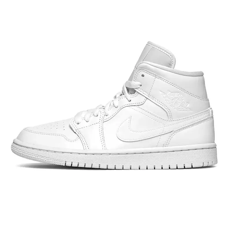 Scarpe donna nike air jordan 1 mid triple white | Nike Bianco