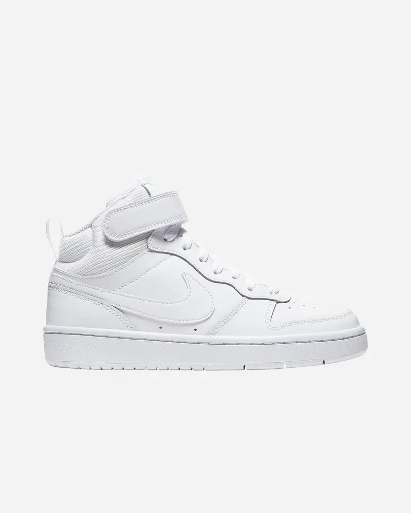 Scarpe ragazzo nike court borough mid (gs) - bianco - pelle - cd- | Nike