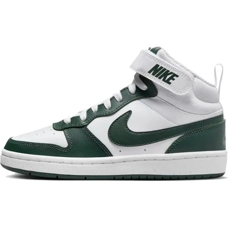 Scarpe ragazzo nike court borough mid (gs) - bianco/verde | Nike