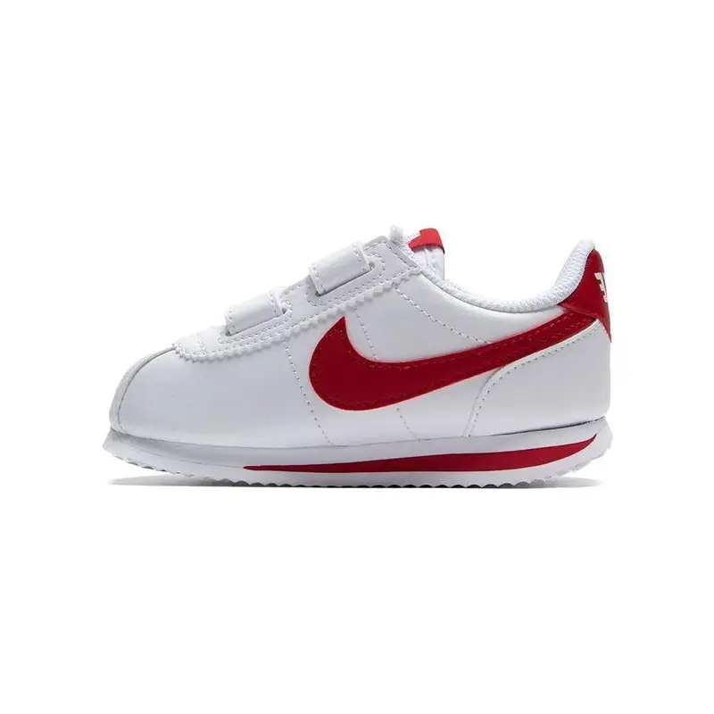Serie Nike Cortez Scarpe da Passeggio Comode Versatili Ammortizzanti Traspiranti a Collo Basso Scarpe da Bambino Bianco Rosso 904769-101 23 5