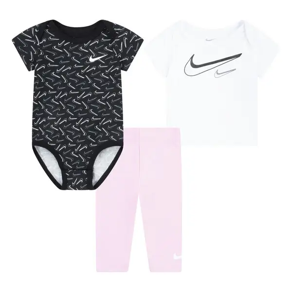 Set 3 pezzi per bambina Nike Swoosh Logo Rose