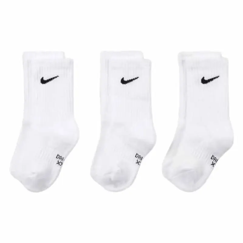 NIKE - Set composto da 3 paia di calze - Bordo a costine e supporto plantare per un fit confortevole e sicuro. - Tallone e punta rinforzati per conferire resistenza alle zone più soggette a usura miniatura 2