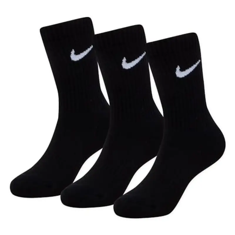 NIKE - Set composto da 3 paia di calze - Bordo a costine e supporto plantare per un fit confortevole e sicuro. - Tallone e punta rinforzati per conferire resistenza alle zone più soggette a usura. -..