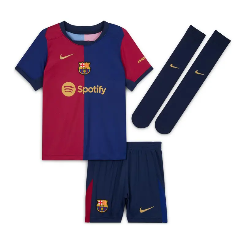Set per bambini FC Barcelone Dri-FIT 2024/25 Bleu