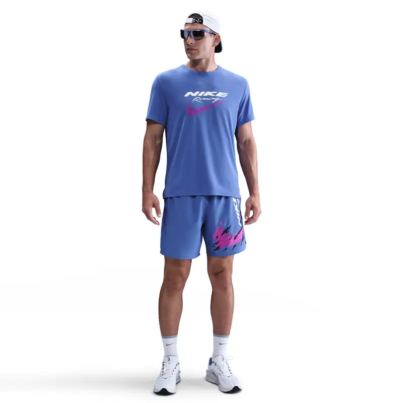 Short con sottopantaloni integrati Nike Challenger Dri-Fit Bleu