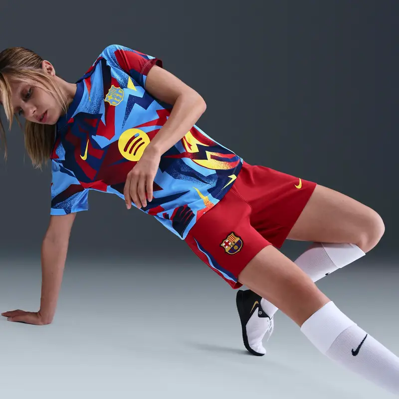 Short donna FC Barcelona Stadium 2025/26 Rouge