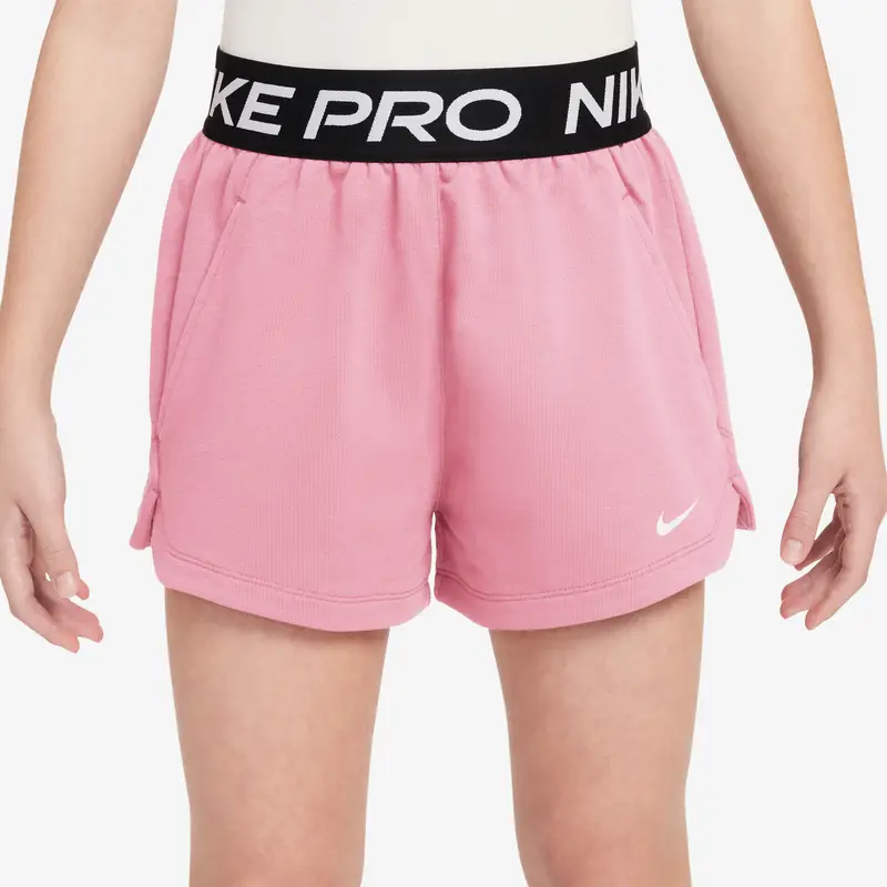 Shorts da bambina Nike Pro Fleece Rose