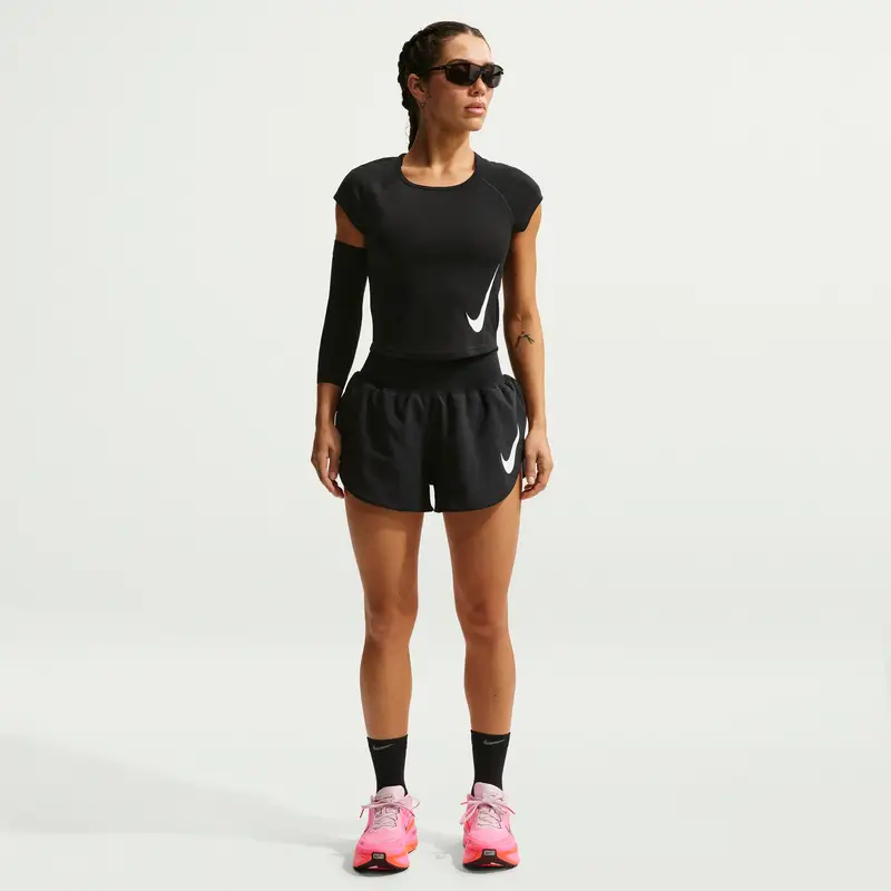 Shorts Nike Tempo Flow Swoosh Noir