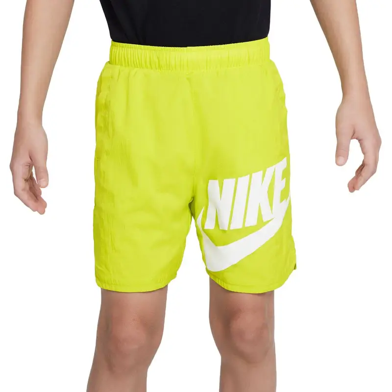 Shorts Wovent Logo Lime Bambino M