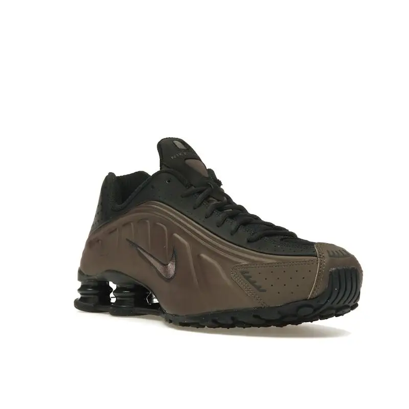 Shox R4 Off Noir Ironstone Sneakers da Donna Marrone Grigio Fumo Scuro AR3565-007 35 5 miniatura 5