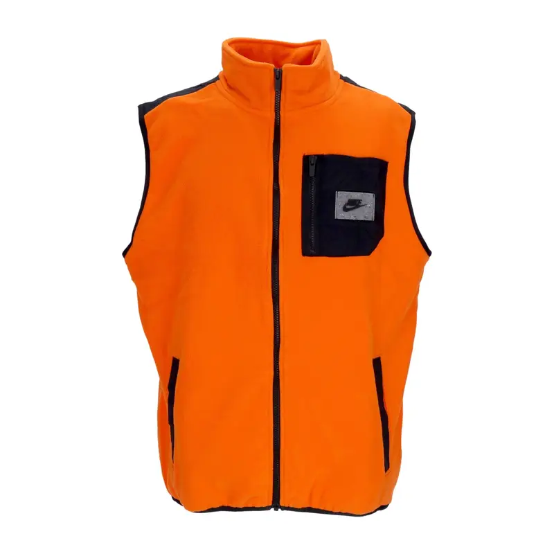 Smanicato Uomo Sportswear Spu Therma-fit Polar Fleece Vest Safety Orange/black/black/black