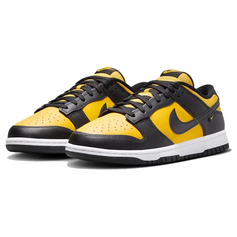 Sneaker da uomo Nike Dunk Low Reverse Goldenrod Giallo Nero Oro Università FZ4618-001 46 miniatura 5