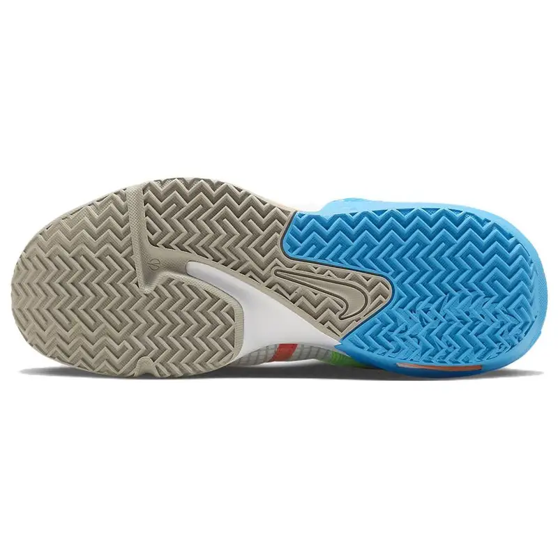 Sneaker da uomo Nike LeBron Witness 7 EP Grigio Nebbia Multicolore Ciottolo Azzurro Laser Iper-Rosa DM1122-003 44 5 miniatura 2