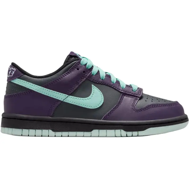 Sneaker Nike Dunk Low GS Wizard per Bambini Viola Fumo-Grigio Artigiano-Teal FB9109-013 37 5 miniatura 2