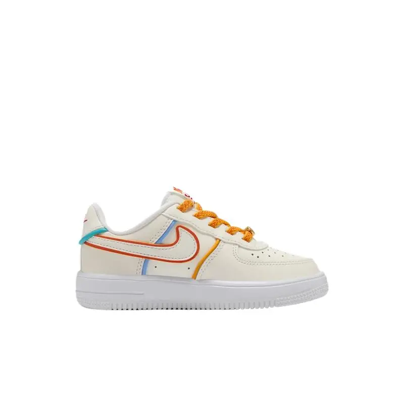 Sneaker Nike Force 1 Low LV8 EasyOn PS Anno del Serpente Bambini Crema Vela Bianco HV6004-111 25 miniatura 3