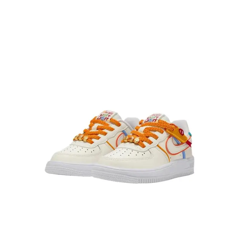 Sneaker Nike Force 1 Low LV8 EasyOn PS Anno del Serpente Bambini Crema Vela Bianco HV6004-111 25 miniatura 5