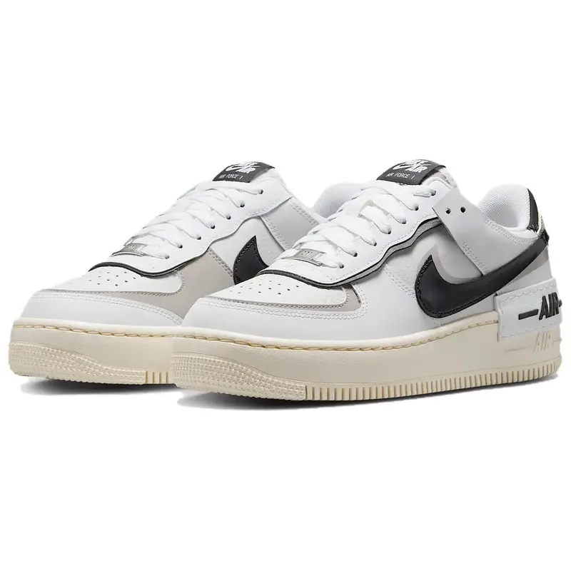 Sneakers da donna Nike Air Force 1 Low Shadow Bianco Grigio College Tinta Platino Off Noir DZ1847-110 38 miniatura 4