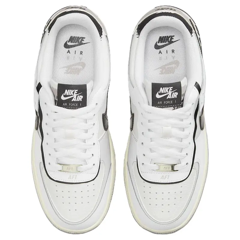Sneakers da donna Nike Air Force 1 Low Shadow Bianco Grigio College Tinta Platino Off Noir DZ1847-110 38 miniatura 5