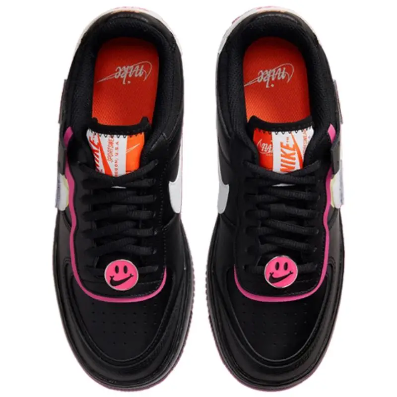 Sneakers da donna Nike Air Force 1 Low Shadow con patch rimovibili Nere Rosa CU4743-001 38 miniatura 2