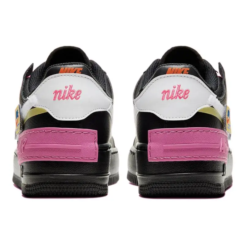 Sneakers da donna Nike Air Force 1 Low Shadow con patch rimovibili Nere Rosa CU4743-001 38 miniatura 4