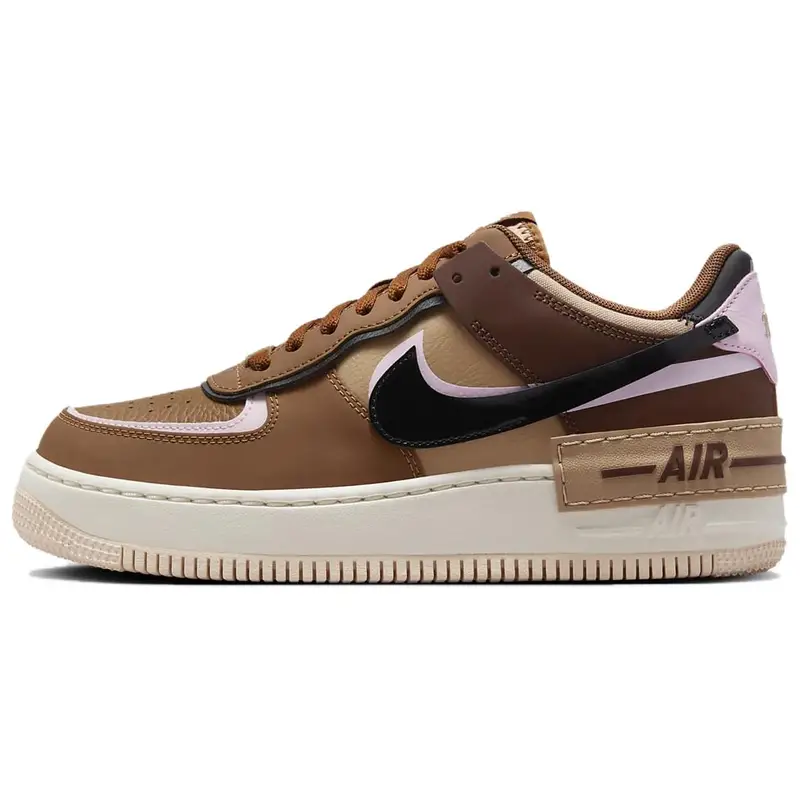 Nike Sneakers da donna Air Force 1 Low Shadow Light British cammello e