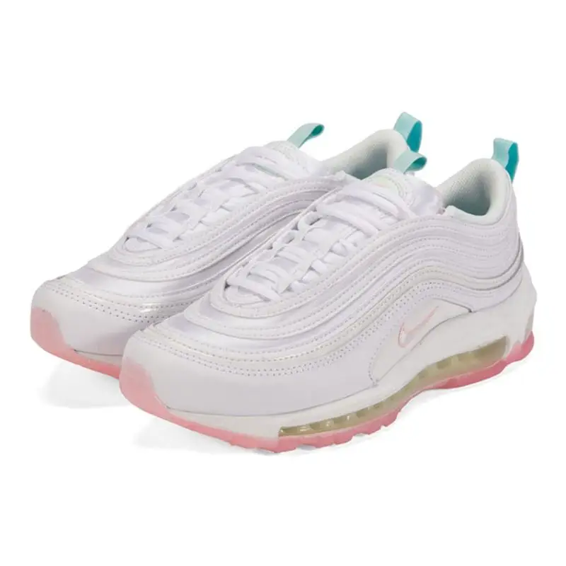 Sneakers da Donna Nike Air Max 97 Bianche Verde Chiaro Scarpe Casual DJ1498-100 37 5 miniatura 3