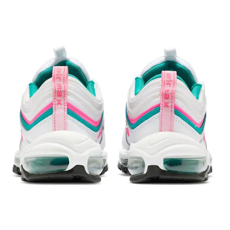 Nike Sneakers Donna Air Max 97 Bianco Rosa Verde Turbo miniatura 4