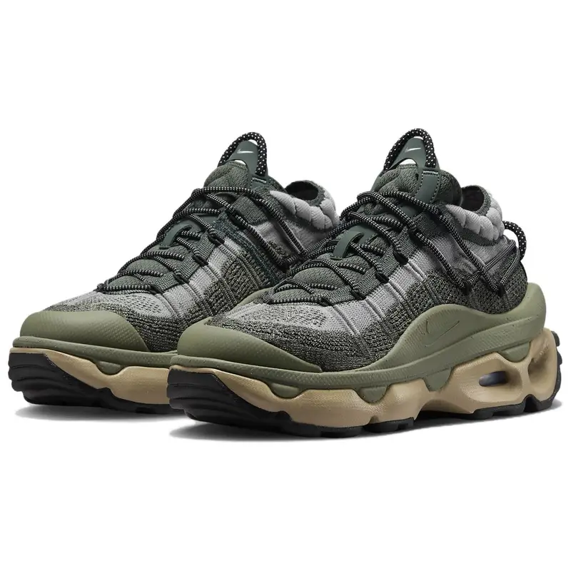Sneakers da donna Nike Air Max Flyknit Venture Verde Vintage Verde Chiaro Army Cachi Argento Metallizzato Scarpe Casual FD2110-300 38 miniatura 2
