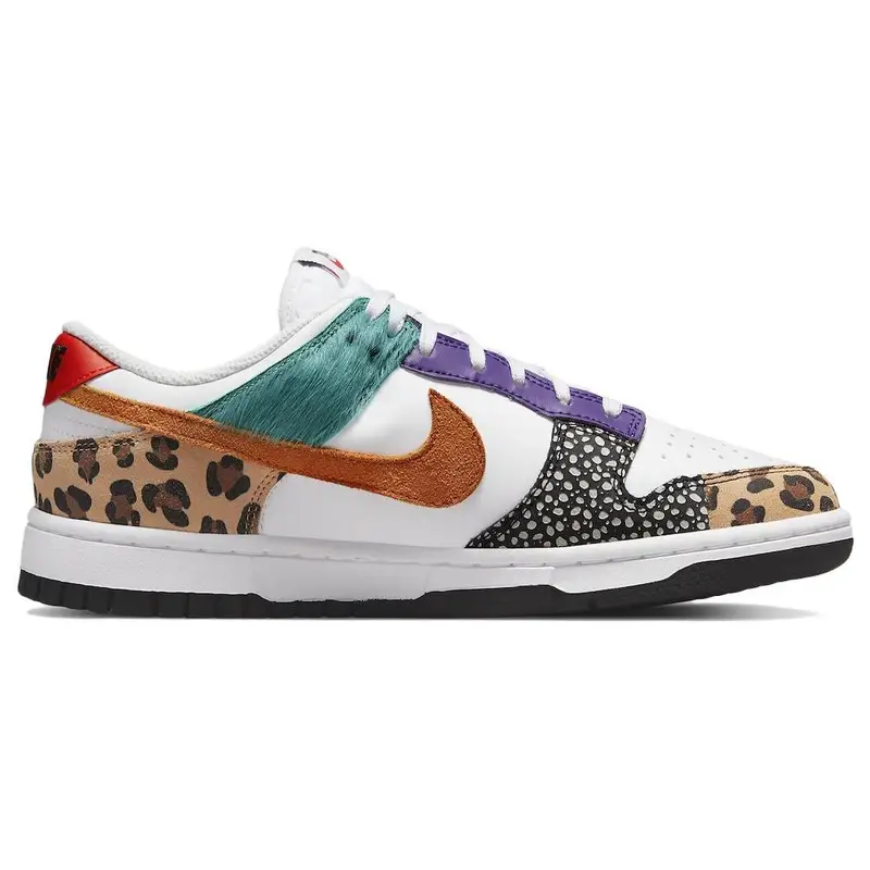 Sneakers da Donna Nike Dunk Low SE Safari Mix Bianco Washed-Teal Electro-Viola DN3866-100 36.5 miniatura 2