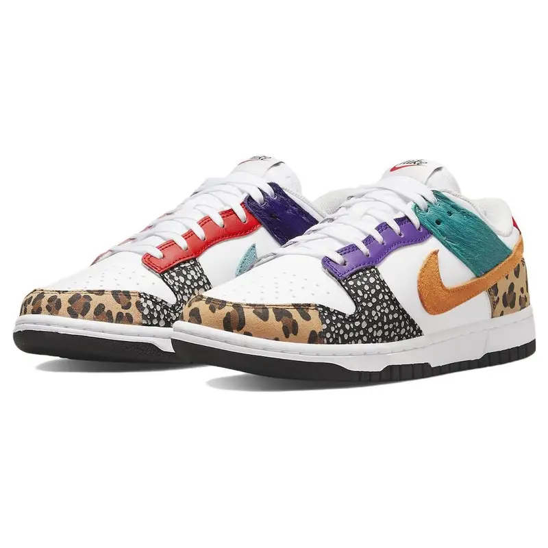 Sneakers da Donna Nike Dunk Low SE Safari Mix Bianco Washed-Teal Electro-Viola DN3866-100 36.5 miniatura 3