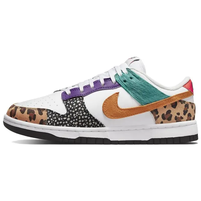Sneakers da Donna Nike Dunk Low SE Safari Mix Bianco Washed-Teal Electro-Viola DN3866-100 36.5