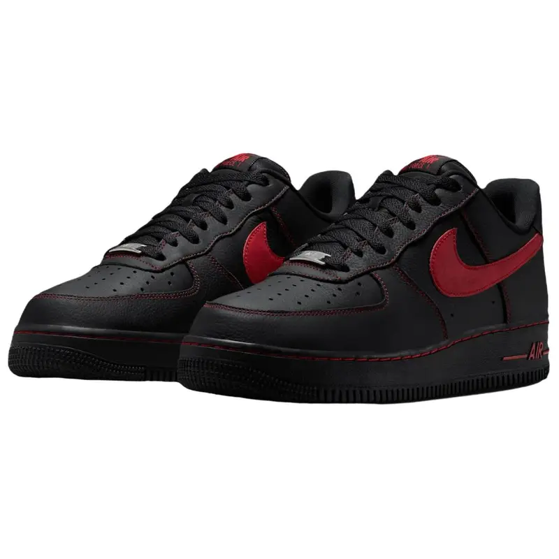 Sneakers da uomo Nike Air Force 1 07 LV8 Bred Nero Rosso Universitario HQ2037-005 44 miniatura 4