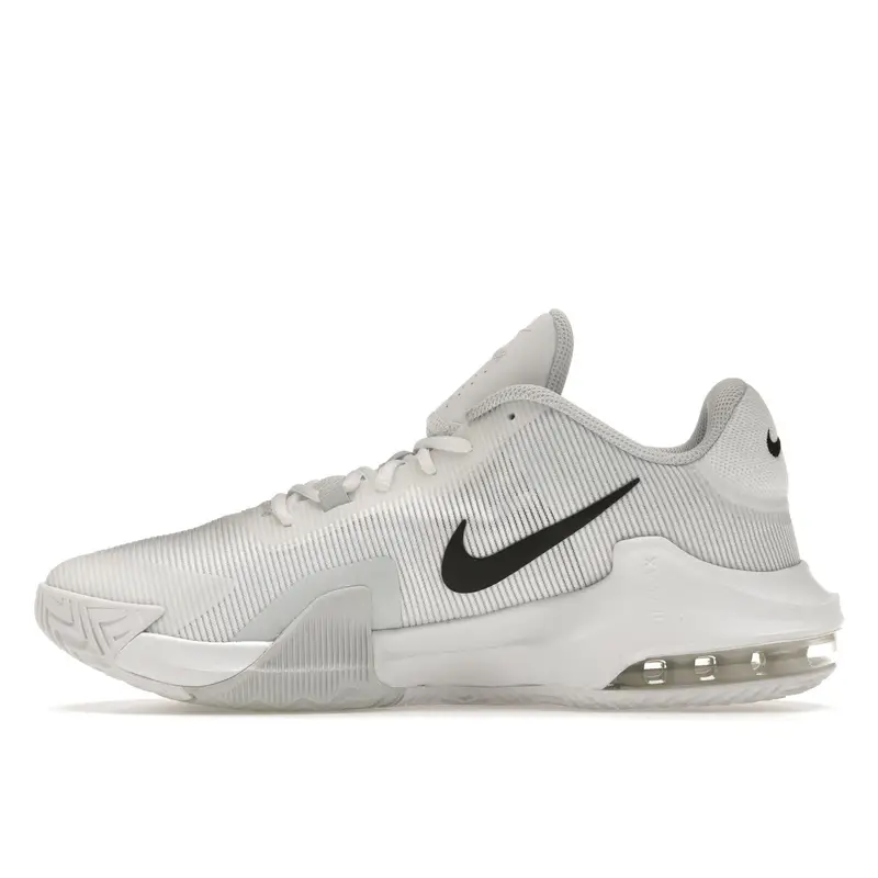 Sneakers da uomo Nike Air Max Impact 4 Bianche Nere Platino Puro DM1124-100 44 miniatura 4