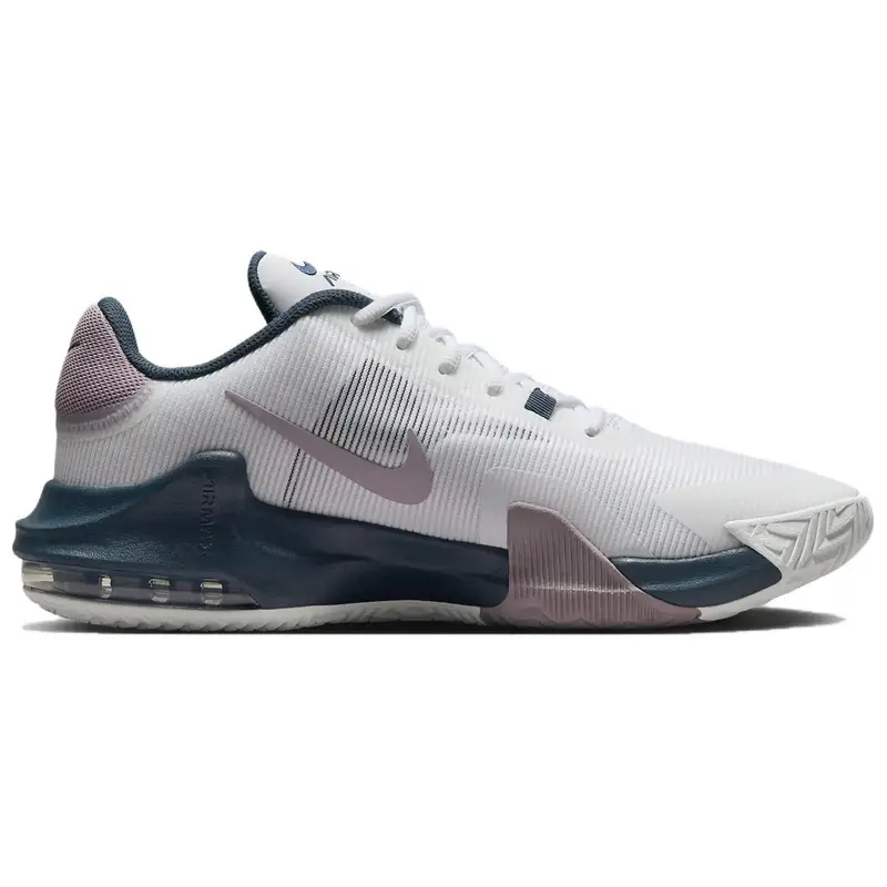 Sneakers da uomo Nike Air Max Impact 4 Bianco Blu Navy Viola Chiaro Minerale Armory-Navy Grigio Calcio DM1124-102 45 miniatura 2