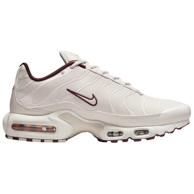 Sneakers da Uomo Nike Air Max Plus Premium Phantom Burgundy Crush Crema Osso Chiaro HF3181-001 41 miniatura 3