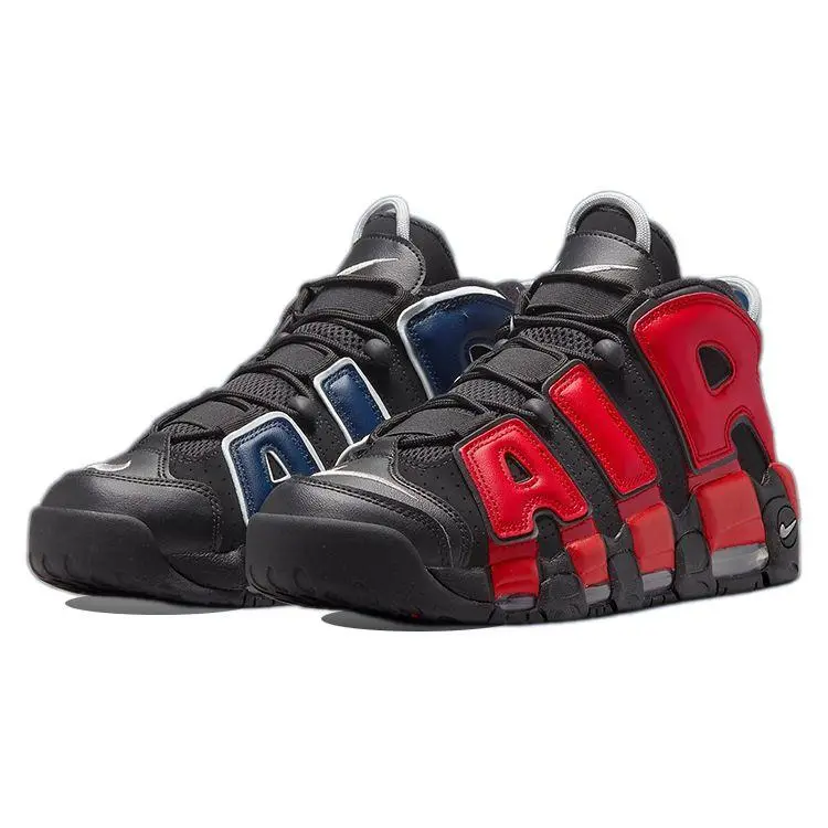 Nike Sneakers Uomo Air More Uptempo 96 Rosso e Nero miniatura 3