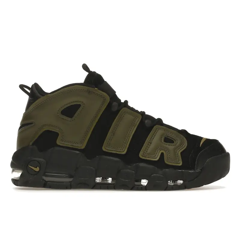 Sneakers da uomo Nike Air More Uptempo 96 Verde ruvido Nero Pellegrino DH8011-001 42