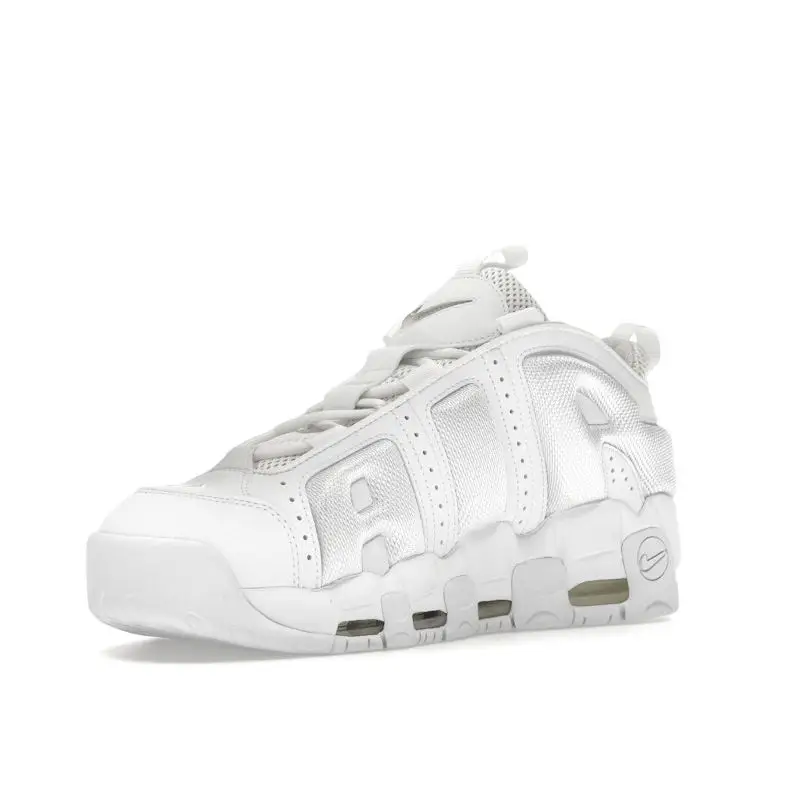 Sneakers da Uomo Nike Air More Uptempo Low Triple White FZ3055-100 49 5 miniatura 2
