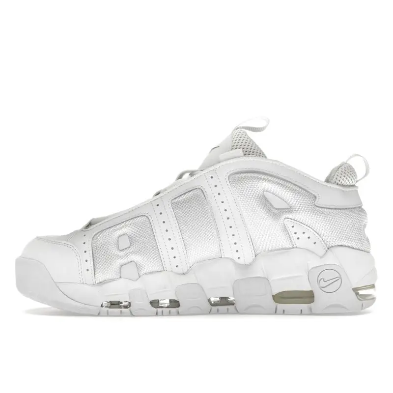 Sneakers da Uomo Nike Air More Uptempo Low Triple White FZ3055-100 49 5 miniatura 4