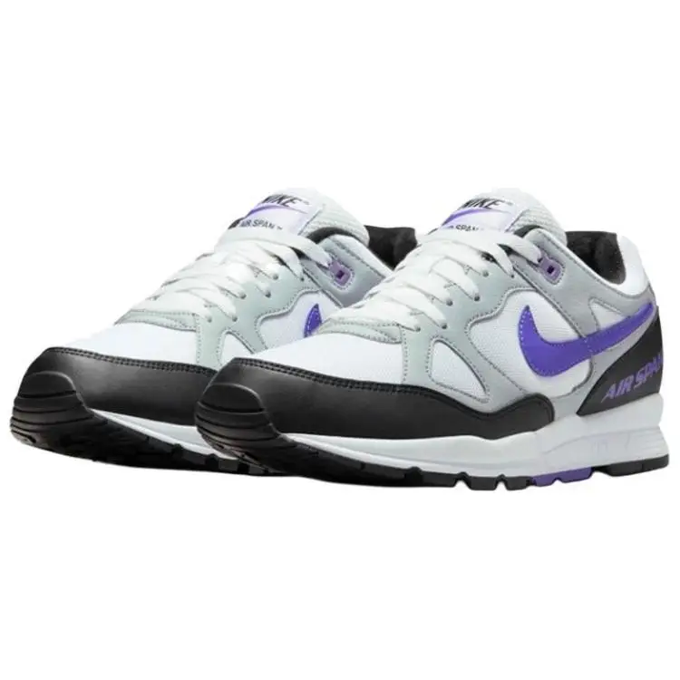 Sneakers da uomo Nike Air Span 2 Grigio lupo Iper uva Nero Bianco AH8047-013 44 5 miniatura 2